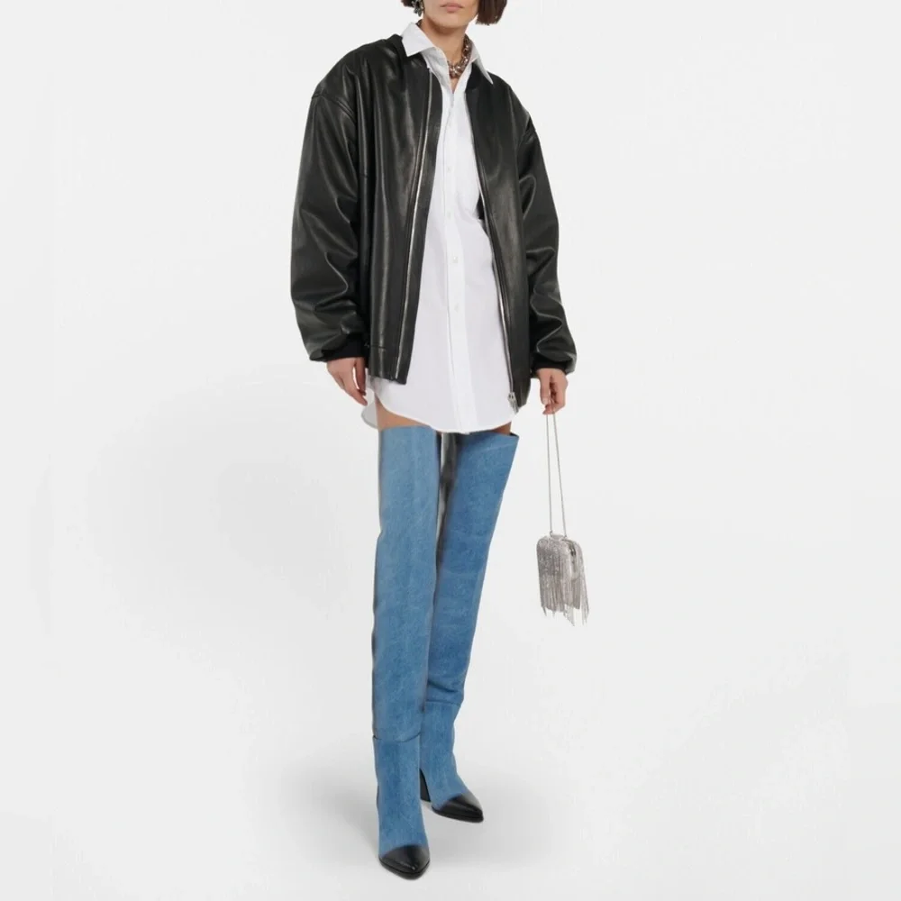 New Jimmy Choo - Maceo denim over-the-knee boots 37 $2,025